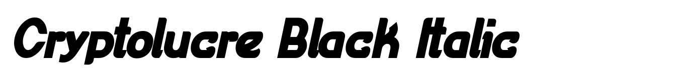 Cryptolucre Black Italic